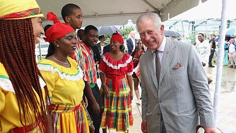 K&ouml;nig Charles, damals noch Thronfolger, besuchte Barbuda zuletzt 2017.