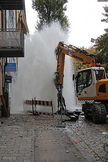 Gewaltige Wassermassen, gleich neben dem Waschsalon