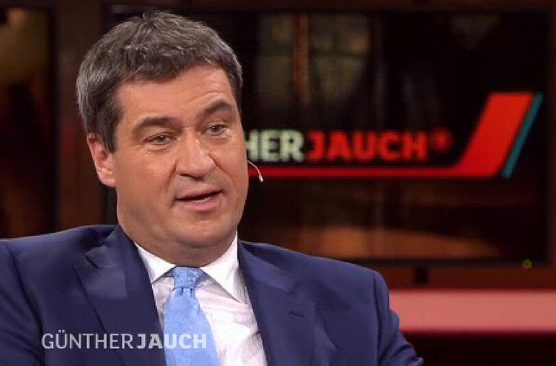Bayerns Finanzminister Markus Söder am Sonntag bei Günther Jauch.