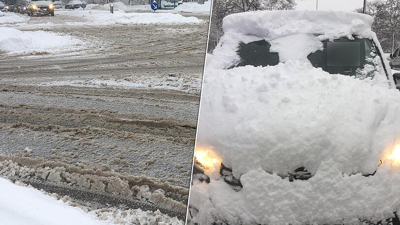 Rechts: Dieses Auto stoppte die Münchner Polizei am Mittwoch.
