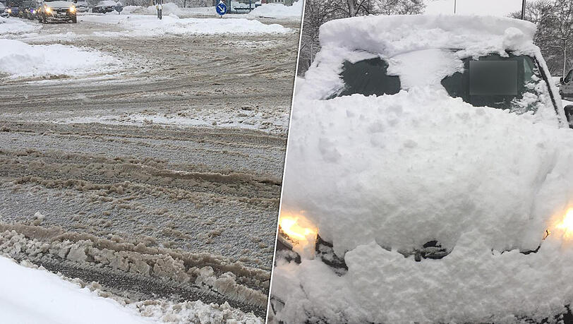 Rechts: Dieses Auto stoppte die Münchner Polizei am Mittwoch.