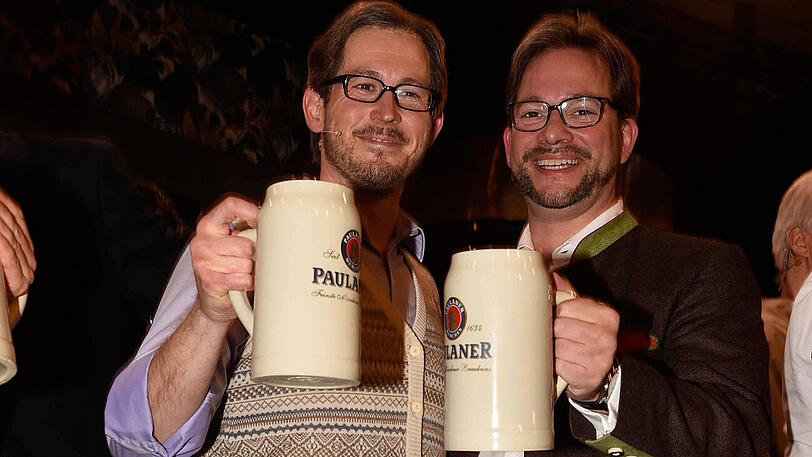 Florian Pronold mit seinem Double Stefan Murr.
