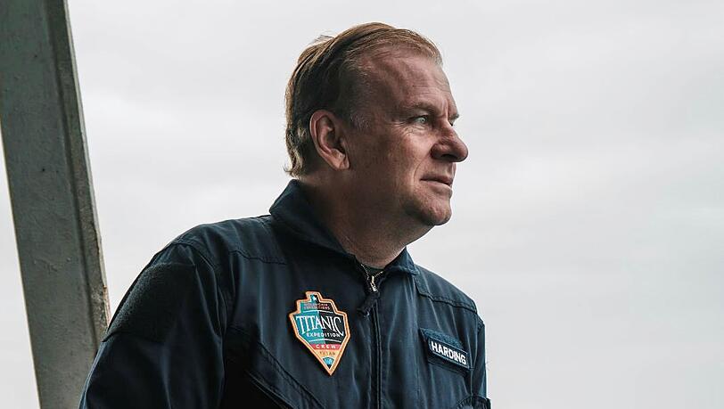 Milliardär und Abenteurer Hamish Harding, kurz bevor er  Bord des Tauchboots "Titan" ging, um auf einer Expedition zur Titanic zu tauchen.