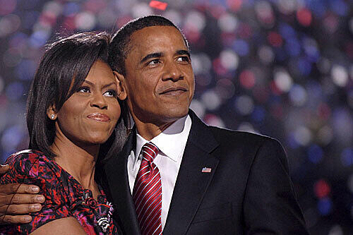 Strahle-Paar Michelle und Barack Obama