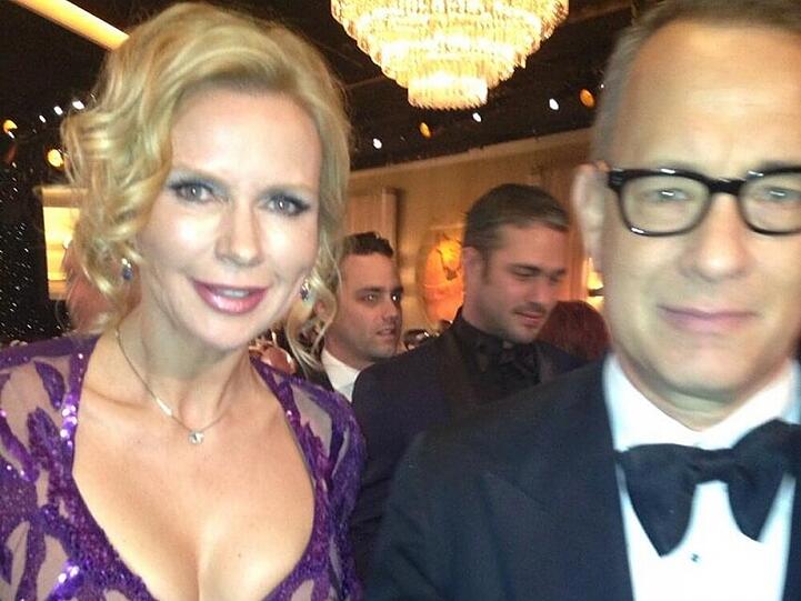 Veronica Ferres hat Spaß mit Hollywood-Star Tom Hanks