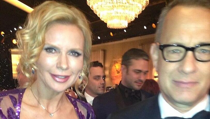 Veronica Ferres hat Spaß mit Hollywood-Star Tom Hanks Veronica Ferres hat Spaß mit Hollywood-Star Tom Hanks