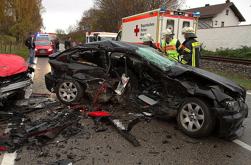 Die Bilder vom Unfall in Traunstein.