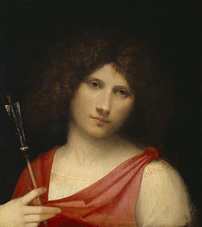 Malerei kann Begehren auslösen, erst recht in dieser unmissverständlichen Erotisierung wie bei Giorgiones Knaben mit Pfeil aus Wien (um 1505). Gerade die zarten, feminin wirkenden Jünglinge waren in Venedig gefragt. Malerei kann Begehren auslösen, erst recht in dieser unmissverständlichen Erotisierung wie bei Giorgiones Knaben mit Pfeil aus Wien (um 1505). Gerade die zarten, feminin wirkenden Jünglinge waren in Venedig gefragt.