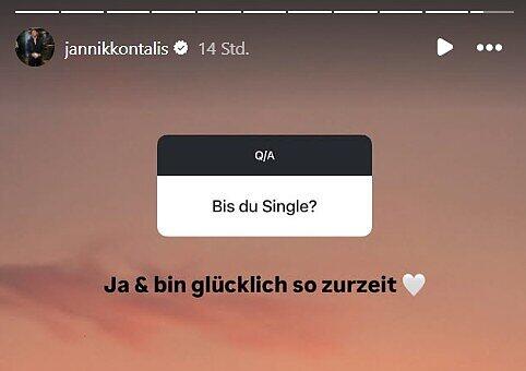 Klare Worte von Jannik Kontalis: Der Ex-Gspusi von Bill Kaulitz betont, er gehe derzeit als Single durchs Leben.