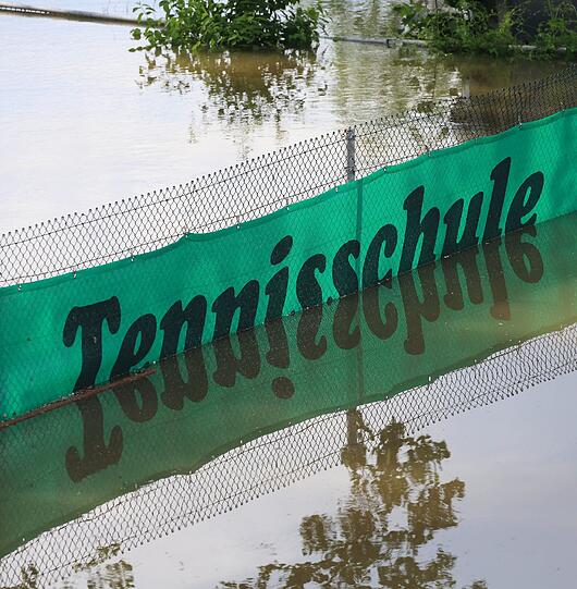Diese Tennisplätze in Halle sind wohl vorerst nicht bespielbar.