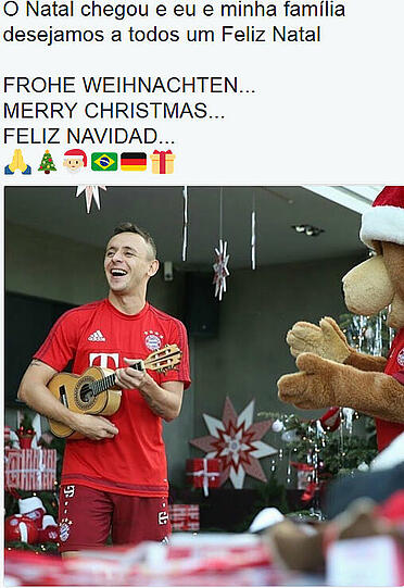 Die Weihnachtsgrüße von Rafinha.