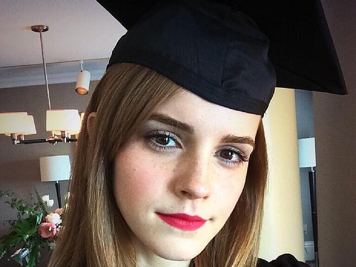 Emma Watson im traditionellen Dress der US-Uniabsolventen
