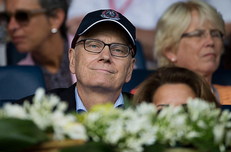 Nach der Schockdiagnose Krebs: Westerwelle verfolgt im Sommer 2014 den Großen Preis beim CHIO in Aachen (Nordrhein-Westfalen) von der Ehrentribüne aus.