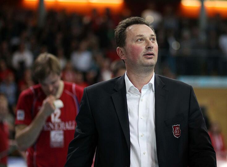Der Coach von Generali Haching nach dem Halbfinal-Aus gegen Friedrichshafen: Mihai Paduretu.