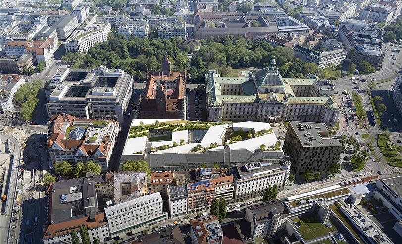 Als Dritter platziert: ein Bauwerk mit drei Innenhöfen von Snohetta aus Oslo, zusammen mit den Münchner Landschaftsplanern Keller Damm.