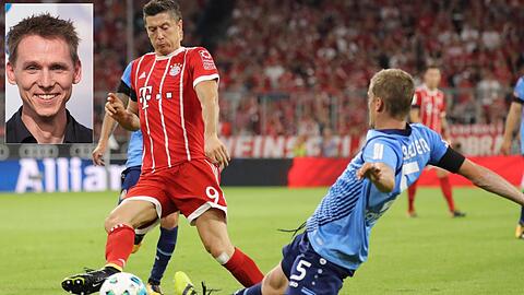 "Für Bayern wird da nichts anbrennen&ldquo;, sagt Frank Busemann (kl. Bild) zum Rückrundenauftakt von Joshua Kimmich (l.) und Co. in Leverkusen.