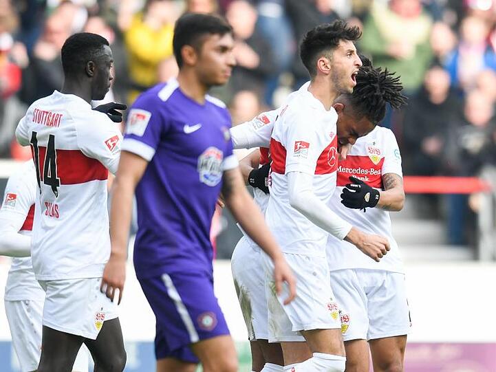 Der VfB Stuttgart feierte gegen Aue einen Heimsieg.