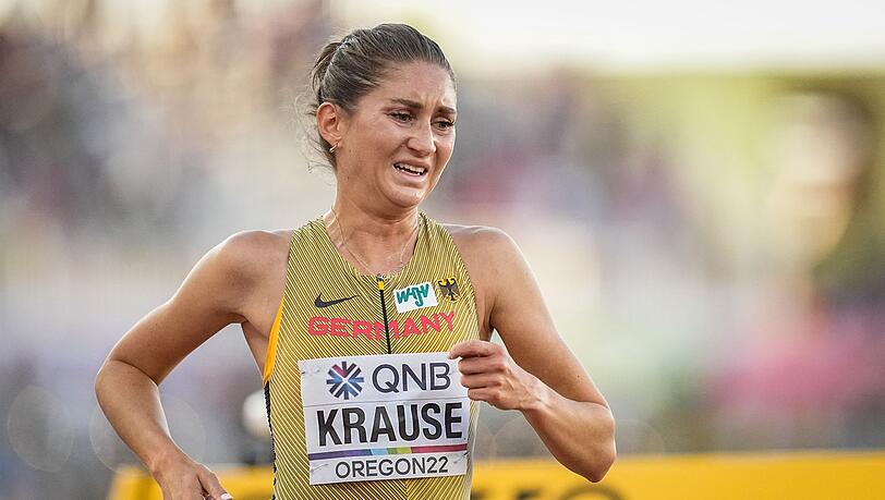 Gesa Felicitas Krause aus Deutschland im 3000 m Hindernis Finale bei der Leichtathletik-Weltmeisterschaft.