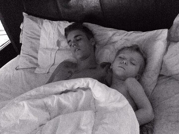 Justin Bieber und sein vierjähriger Halbbruder
