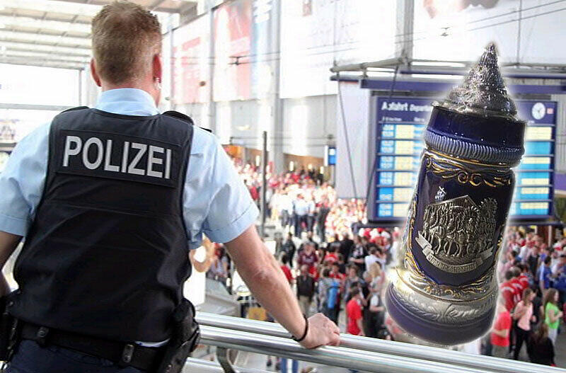 Einen besonders wertvollen Maßkrug hatte der Dieb am Hautpbahnhof ins Visier genommen.
