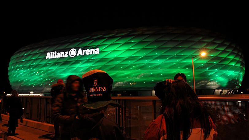 Auch die Allianz Arena leuchtet am 12. März in Grün.