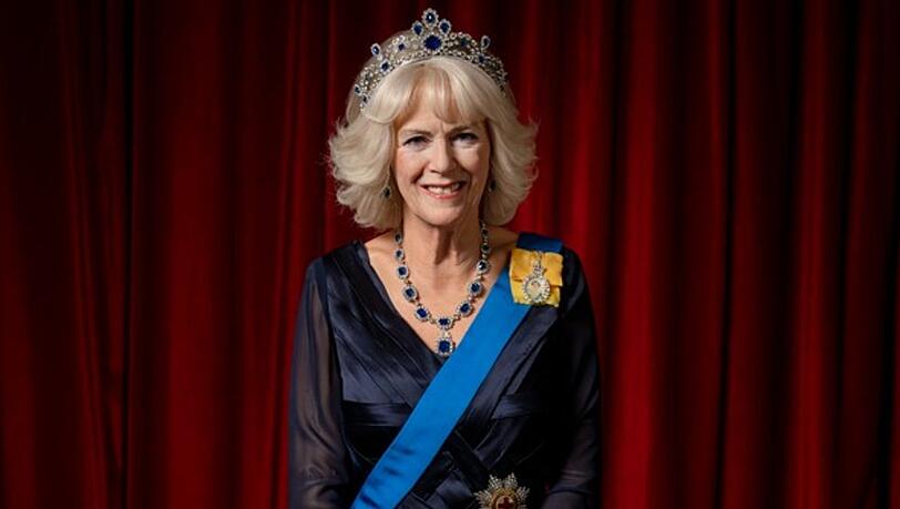 Die neue Wachsfigur von Königin Camilla im Londoner Madame Tussauds.