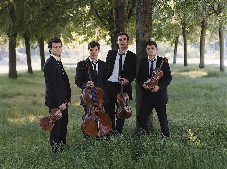 Boygroup aus Frankreich &ndash; die Modiglianis alias Philippe Bernhard (Violione), François Kieffer am Cello, Bratscher Laurent Marfaing und Geiger Loic Rio (v. li.).