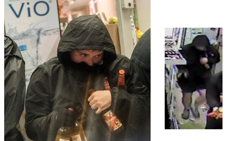 Bilder aus Überwachungskameras: Diese Personen nutzen das Chaos im Schanzenviertel um Geschäfte zu plündern.