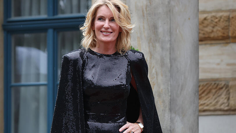 Schauspielerin Maria Furtwängler kam im schwarzen Paillettenjumpsuit. Schauspielerin Maria Furtwängler kam im schwarzen Paillettenjumpsuit.