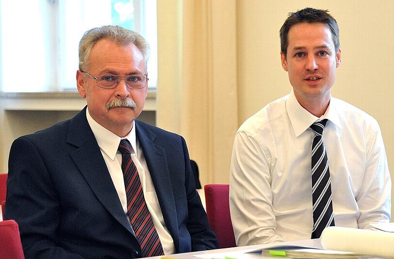 Vertreter der Stadt München sind für die Tempo-30-Zone rund um den Alten Botanischen Garten in München: Michael Demmler (l.) und Elmar Nordhues.