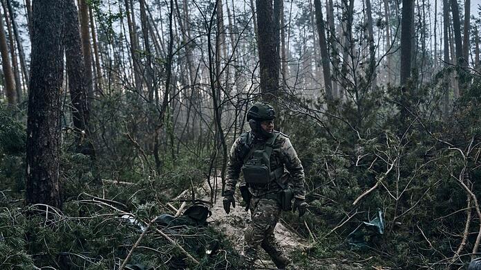 Ukrainischer Soldat in der Region Luhansk.