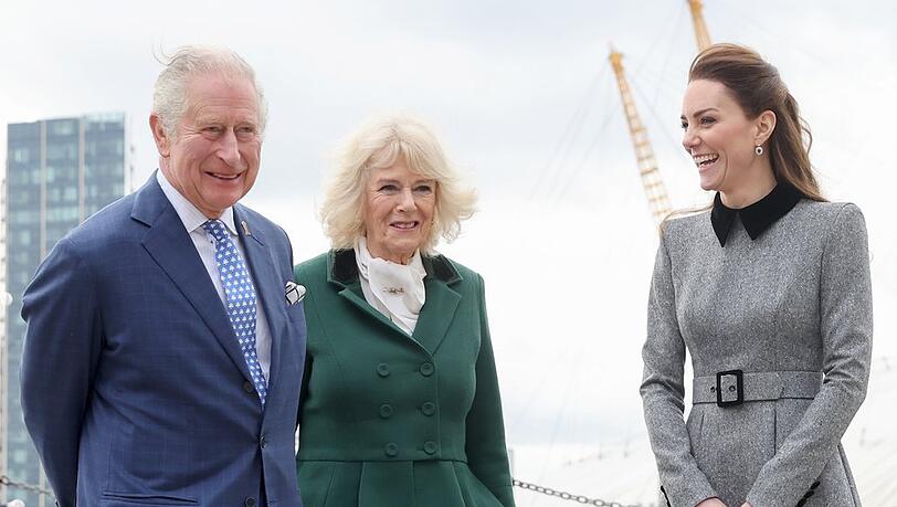 Prinz Charles, Herzogin Camilla und Herzogin Kate (v.l.n.r.) auf dem Event in London.