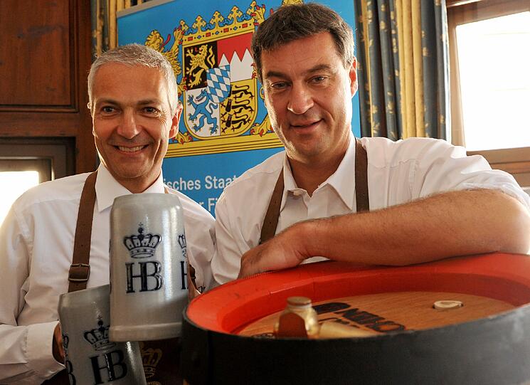 In elf Tagen ist zwar erst Anstich, aber Finanzminister Markus Söder darf schon am Dienstag ein Fass Hofbräu-Festbier anzapfen. Das Festzelt feiert nämlich sein 60. Wiesn-Jubiläum.