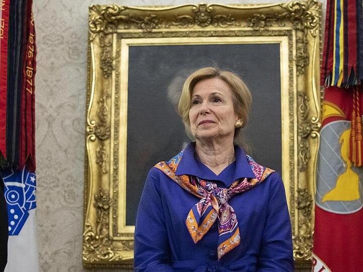 Dr. Deborah Birx, Koordinatorin der Coronavirus-Arbeitsgruppe des Weißen Hauses, bei einer Besprechung.