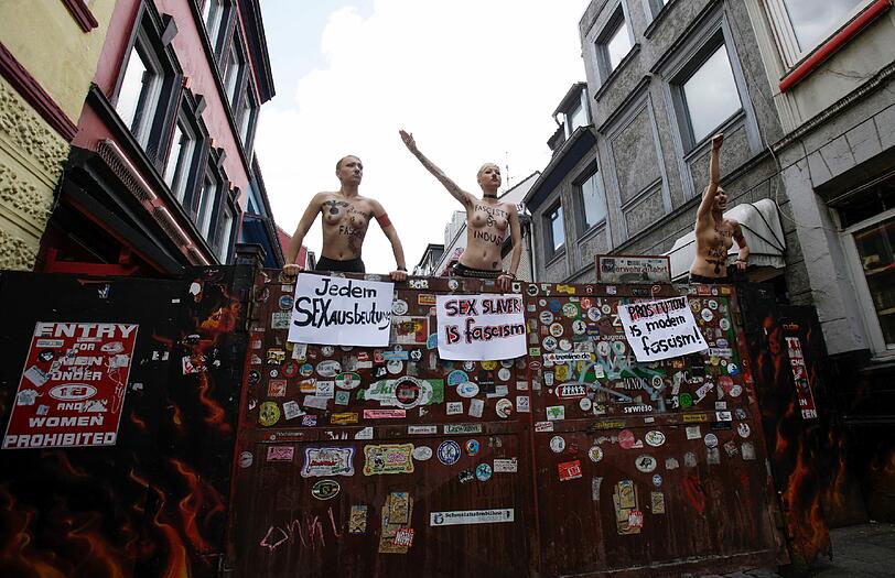 Femen protestiert in Hamburg - die Bilder.