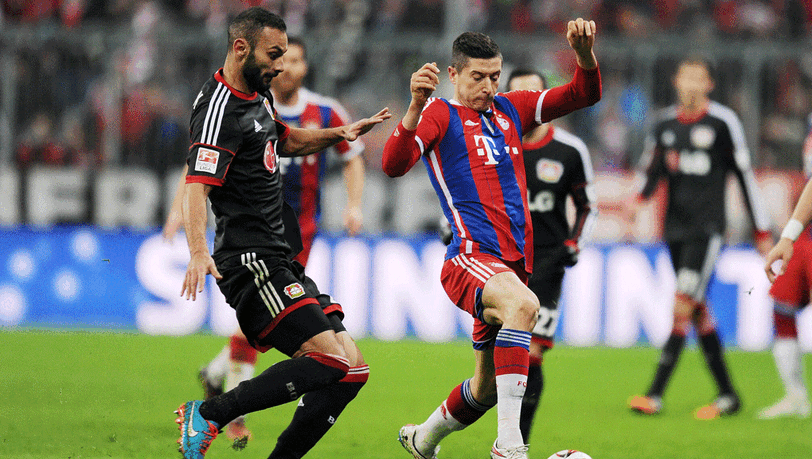 Bayer Leverkusen und der FC Bayern München (im Bild Toprak und Lewandowski) sind alte Bekannte in der Liga - im Pokal trafen die beiden Teams zuletzt 2009 aufeinander. Bayer Leverkusen und der FC Bayern München (im Bild Toprak und Lewandowski) sind alte Bekannte in der Liga - im Pokal trafen die beiden Teams zuletzt 2009 aufeinander.