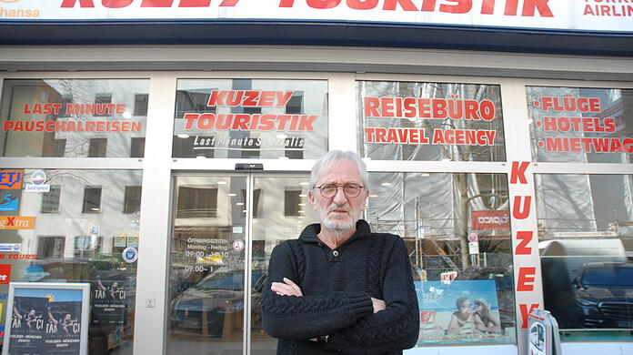 Yunus Bayrak betreibt ein Reisebüro an der Goethestraße.