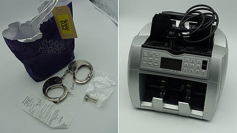 Bei der MVG-Fundsachen-Auktion kommen u. a. Handschellen und eine Geldzählmaschine unter den Hammer.