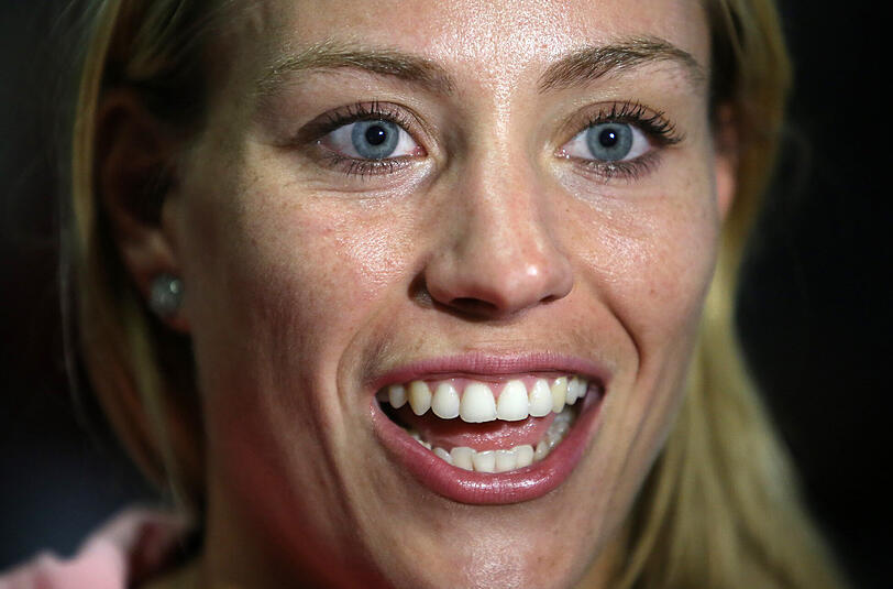 Grand-Slam-Siegerin Angelique Kerber ist wieder in Deutschland. Die Bilder ihrer Ankunft in Frankfurt/Main.