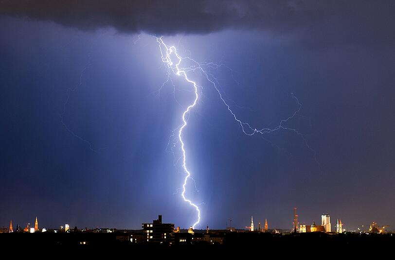 In München werden wieder starke Gewitter erwartet.