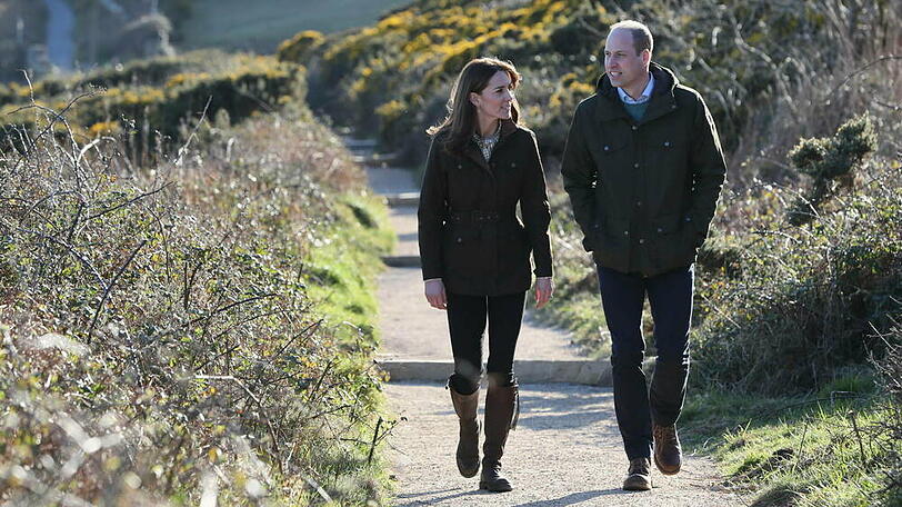 William und Kate machten am Howth Head nahe Dublin einen gemeinsamen Spaziergang