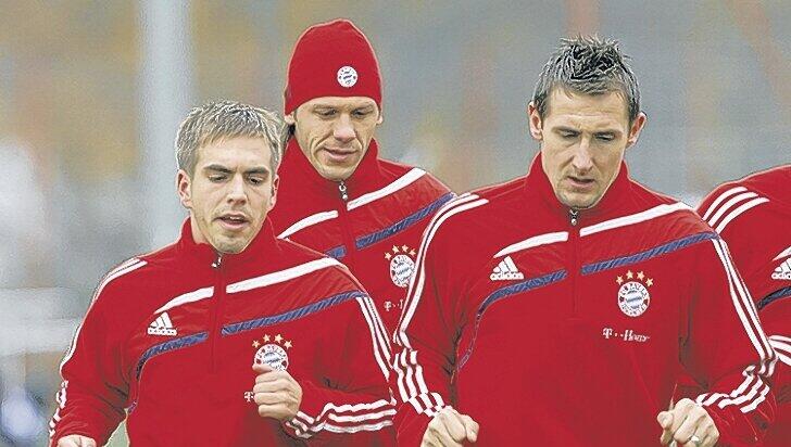 Wieder an Bord: Miroslav Klose (r.), hier bei einer Laufeinheit mit Philipp Lahm (l.). Wieder an Bord: Miroslav Klose (r.), hier bei einer Laufeinheit mit Philipp Lahm (l.).