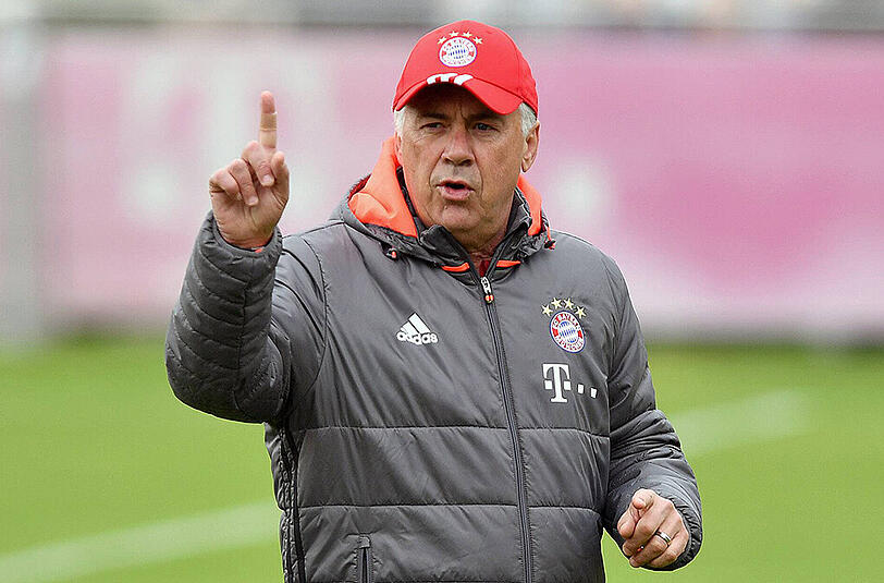 Im Abschlusstraining am Freitag will Bayern-Trainer Carlo Ancelotti nochmal genau "checken", wer für die Startelf am Samstag in Frankfurt in Frage kommt.