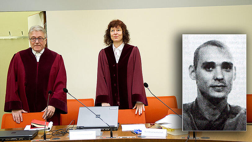 Ein Zeuge brachte den mutmaßlichen NSU-Terroristen Uwe Mundlos (r.) mit der Terrorgruppe RAF in Verbindung. Im Bild: Bundesanwalt Herbert Diemer und die Oberstaatsanwältin Anette Greger (l. & r.). Ein Zeuge brachte den mutmaßlichen NSU-Terroristen Uwe Mundlos (r.) mit der Terrorgruppe RAF in Verbindung. Im Bild: Bundesanwalt Herbert Diemer und die Oberstaatsanwältin Anette Greger (l. & r.).