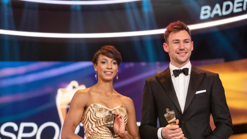 Malaika Mihambo und Niklas Kaul bei der Gala "Sportler des Jahres". Malaika Mihambo und Niklas Kaul bei der Gala "Sportler des Jahres".