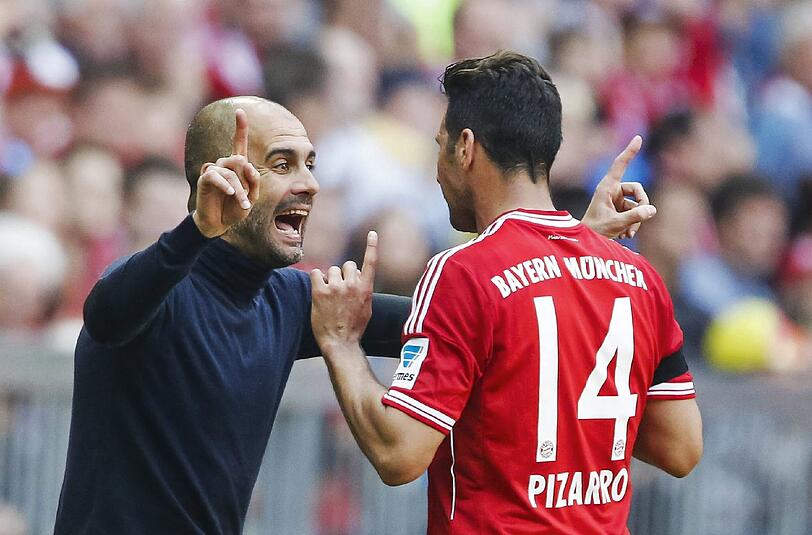 Kann auch hart durchgreifen: Pep Guardiola (l.) stellt einen Strafenkatalog für seine Spieler auf.