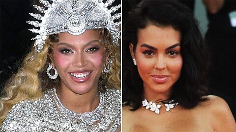 Beyonc&eacute; trug das Collier bei der Met Gala 2025 (l.) - Georgina Rodr&iacute;guez (Archivfoto) w&auml;hlte es f&uuml;r ihr Hochzeitsoutfit.
