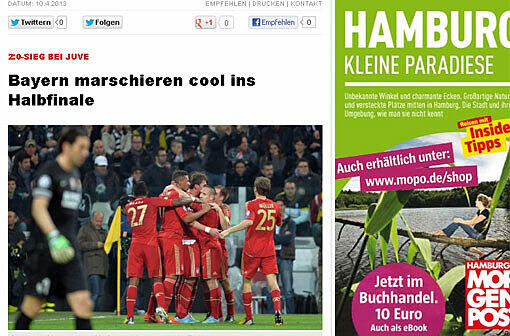 "Coolness", attestiert die Mopo den Bayern.