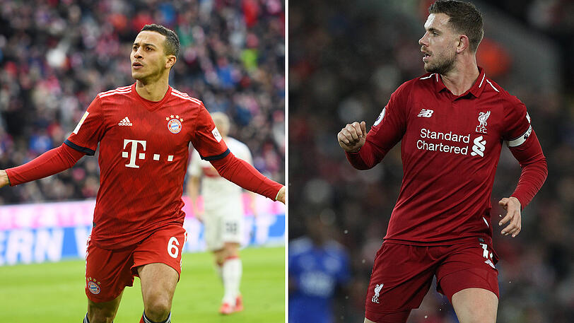 Thiago (27) &ndash; Jordan Henderson (28) - Fuss: " Thiago ist fußballerisch stärker, spielt gerne mit Außenrist, verteilt Lollis und Luftballons. Henderson, der Kapitän, steht für die Moral des Teams: Ein Arbeitertyp, eher unauffällig, enorm wichtig für die Statik. Er ist die Lightversion des Liverpool-Idols Steven Gerrard. Thiago darf nicht untertauchen. Ebenfalls unentschieden." Stand: 4,5:1,5
