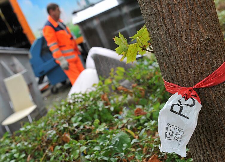 Ein Weg durch die Grünfläche einer Wohnanlage in Ingolstadt, auf der die Leiche gefunden wurde.